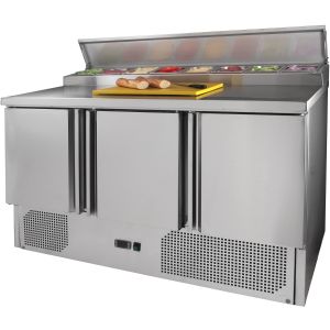 ZORRO Belegstation ZPS 300 | 3 Türen | 1365x700mm | für 8 x 1/6 GN-Behälter