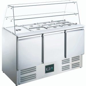 Saladette ZS 903 G - 3 Türen - Glasaufsatz