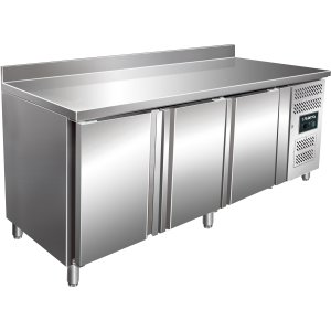 SARO Kühltisch mit 3 Türen und Aufkantung, Modell KYLIA GN 3200 TN
