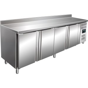 SARO Kühltisch mit 4 Türen und Aufkantung, Modell KYLIA GN 4200 TN