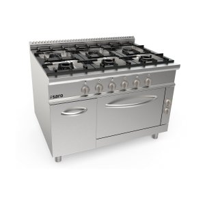 SARO Gasherd + Elektroofen 6 Brenner Modell LQ / CUG6NE