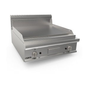 SARO Gasgriddleplatte 800mm breit Tischgerät glatt  Modell LQ / FTG4BBL