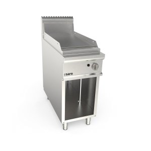 SARO Gasgriddleplatte 400mm breit Standgerät glatt Modell LQ / FTG2BAL