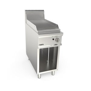 SARO Gasgriddleplatte 400mm breit Standgerät gerillt Modell LQ / FTG2BAR