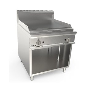 SARO Gasgriddleplatte 800mm breit Standgerät glatt Modell LQ / FTG4BAL