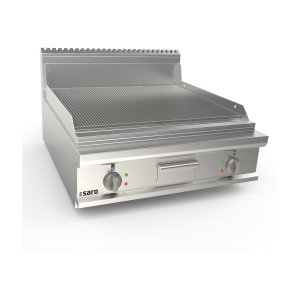 SARO Elektrogriddleplatte 800mm breit Tisch gerillt Modell LQ / FTE4BBR