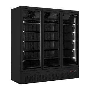 SARO Tiefkühlschrank mit 3 Glastüren, Modell GTK 1480 S - schwarz