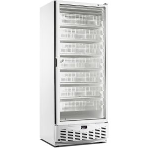 SARO Tiefkühlschrank mit Glastür - weiß, Modell MM5 N PV