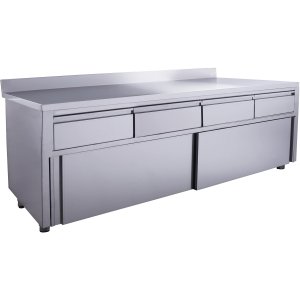 SARO Schiebetürenschrank mit 4 Schubladen und Aufkantung, 1800X700mm