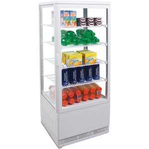 ZORRO Umluftkühlvitrine SC 100 | 4 Roste | 100 Liter | Weiß
