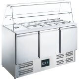 ZORRO Saladette ZS 903 G | 3 Türen | Glasaufsatz | 1365x700mm | für 4x 1/1 GN